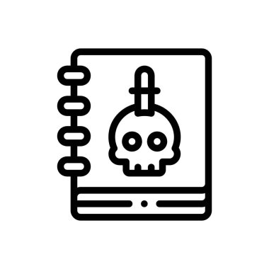 katalog simgesi. Beyaz Arkaplanda İnce Doğrusal Tasarım