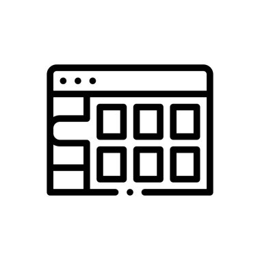 katalog simgesi. Beyaz Arkaplanda İnce Doğrusal Tasarım