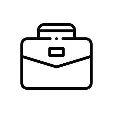 Kariyer ikonu. Beyaz Arkaplanda İnce Doğrusal Tasarım