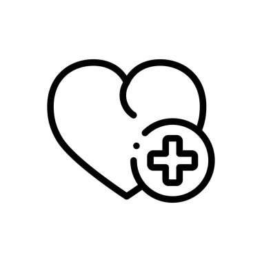 Kardiyogram ikonu. Beyaz Arkaplanda İnce Doğrusal Tasarım