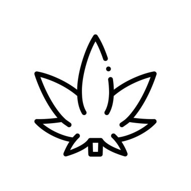 Kenevir ikonu. Beyaz Arkaplanda İnce Doğrusal Tasarım