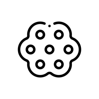 Şeker ikonu. Beyaz Arkaplanda İnce Doğrusal Tasarım