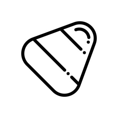 Mısır şekeri ikonu. Beyaz Arkaplanda İnce Doğrusal Tasarım