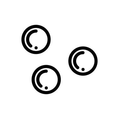 Şeker ikonu. Beyaz Arkaplanda İnce Doğrusal Tasarım