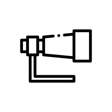 Kamera lensi simgesi. Beyaz Arkaplanda İnce Doğrusal Tasarım