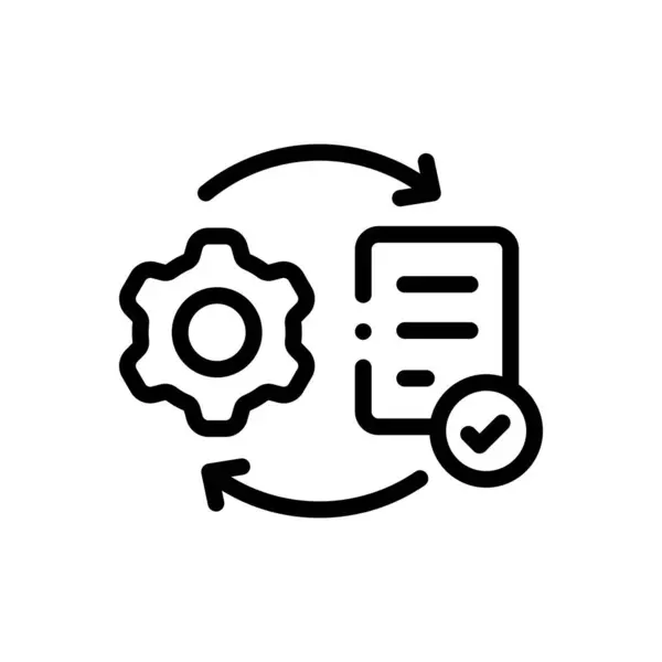 Simge kontrol ediliyor. Beyaz Arkaplanda İnce Doğrusal Tasarım