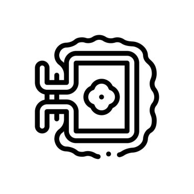 Sanat simgesi. Beyaz Arkaplanda İnce Doğrusal Tasarım