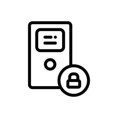 İşlemci kulesi simgesi. Beyaz Arkaplanda İnce Doğrusal Tasarım