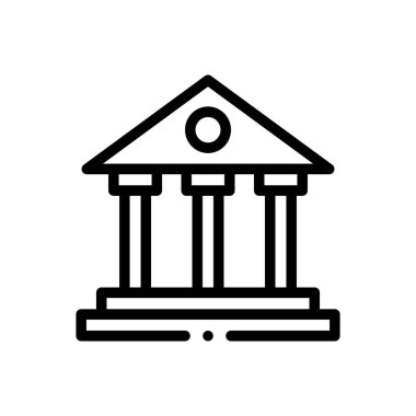 saray ikonu. Beyaz Arkaplanda İnce Doğrusal Tasarım