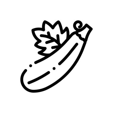 Kabak ikonu. Beyaz Arkaplanda İnce Doğrusal Tasarım