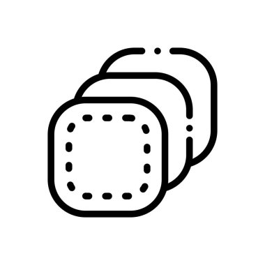 Pamuk ikonu. Beyaz Arkaplanda İnce Doğrusal Tasarım