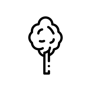 Pamuk helva ikonu. Beyaz Arkaplanda İnce Doğrusal Tasarım