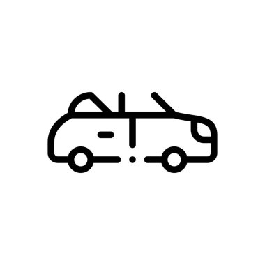 Üstü açılabilir simge. Beyaz Arkaplanda İnce Doğrusal Tasarım