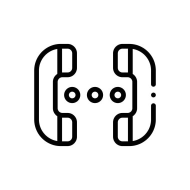 Konuşma simgesi. Beyaz Arkaplanda İnce Doğrusal Tasarım