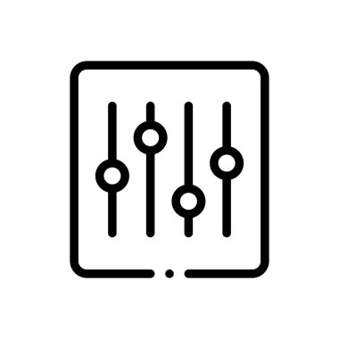 Kontrol simgesi. Beyaz Arkaplanda İnce Doğrusal Tasarım