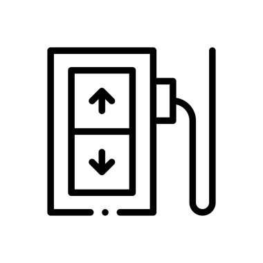 Kontrol simgesi. Beyaz Arkaplanda İnce Doğrusal Tasarım