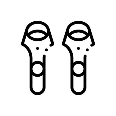 Kontrol konsolu simgesi. Beyaz Arkaplanda İnce Doğrusal Tasarım