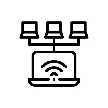 içerik simgesi. Beyaz Arkaplanda İnce Doğrusal Tasarım