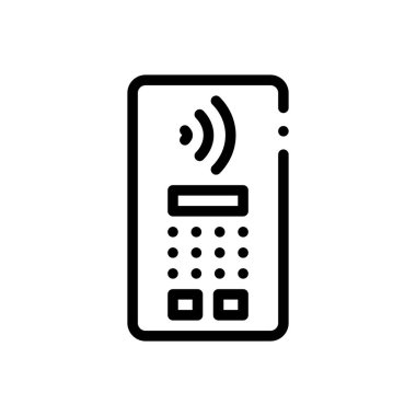 irtibatsız simge. Beyaz Arkaplanda İnce Doğrusal Tasarım