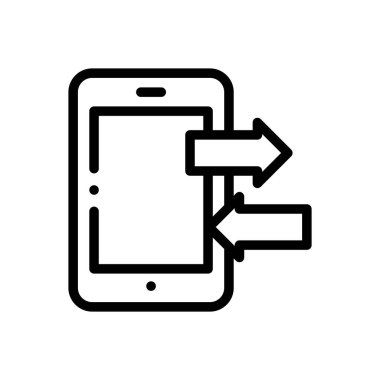 İletişim simgesi. Beyaz Arkaplanda İnce Doğrusal Tasarım