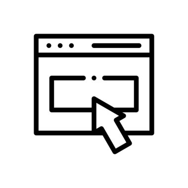 İletişim simgesi. Beyaz Arkaplanda İnce Doğrusal Tasarım