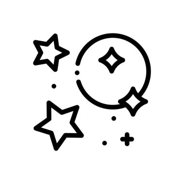 Takımyıldız simgesi. Beyaz Arkaplanda İnce Doğrusal Tasarım