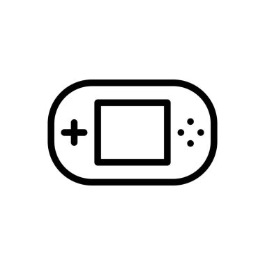 konsol simgesi. Beyaz Arkaplanda İnce Doğrusal Tasarım