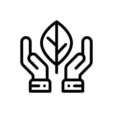 Koruma ikonu. Beyaz Arkaplanda İnce Doğrusal Tasarım