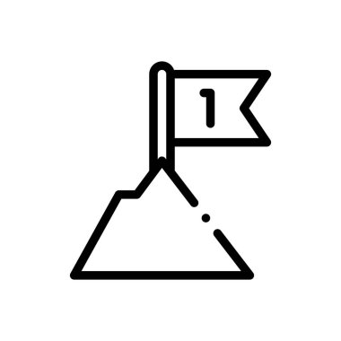 İkonu fethet. Beyaz Arkaplanda İnce Doğrusal Tasarım