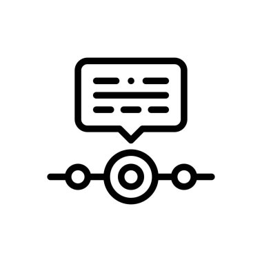 Bağlantı simgesi. Beyaz Arkaplanda İnce Doğrusal Tasarım