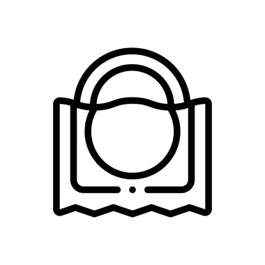 Prezervatif ikonu. Beyaz Arkaplanda İnce Doğrusal Tasarım