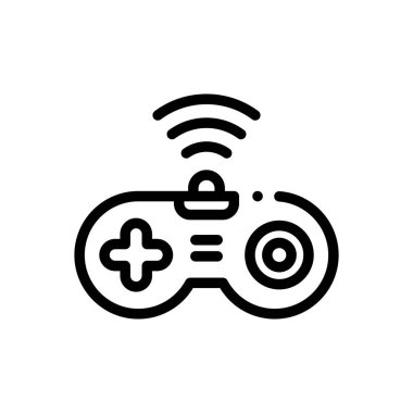 Bilgisayar simgesi. Beyaz Arkaplanda İnce Doğrusal Tasarım