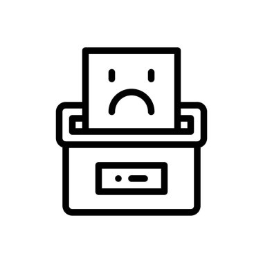 Şikayet ikonu. Beyaz Arkaplanda İnce Doğrusal Tasarım