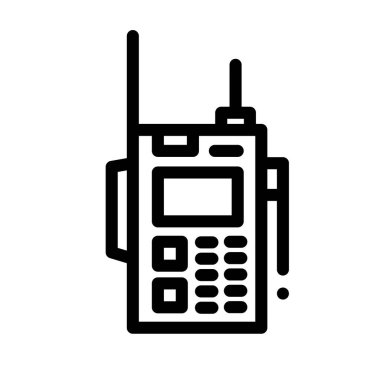 İletişim simgesi. Beyaz Arkaplanda İnce Doğrusal Tasarım