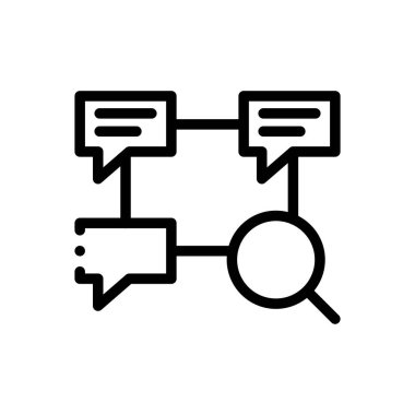 İletişim simgesi. Beyaz Arkaplanda İnce Doğrusal Tasarım