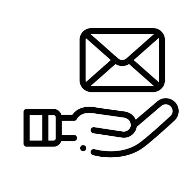 İletişim simgesi. Beyaz Arkaplanda İnce Doğrusal Tasarım