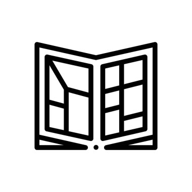 Çizgi roman ikonu. Beyaz Arkaplanda İnce Doğrusal Tasarım