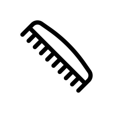 tarak simgesi. Beyaz Arkaplanda İnce Doğrusal Tasarım