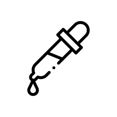 renk seçici simgesi. Beyaz Arkaplanda İnce Doğrusal Tasarım