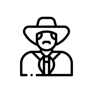 Kolombiya ikonu. Beyaz Arkaplanda İnce Doğrusal Tasarım