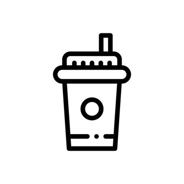 Kola ikonu. Beyaz Arkaplanda İnce Doğrusal Tasarım