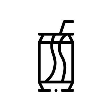 Kokain ikonu. Beyaz Arkaplanda İnce Doğrusal Tasarım