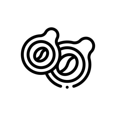 Kahve ikonu. Beyaz Arkaplanda İnce Doğrusal Tasarım