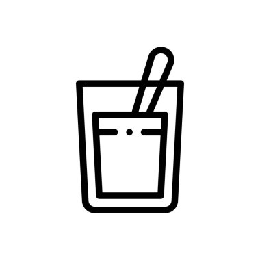 Kakao ikonu. Beyaz Arkaplanda İnce Doğrusal Tasarım