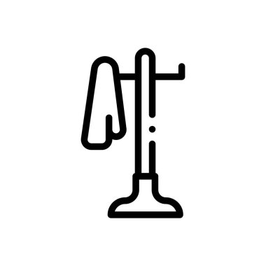 Askı simgesi. Beyaz Arkaplanda İnce Doğrusal Tasarım