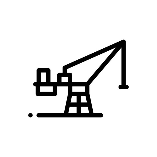 Значок крана. Дизайн тонкого линейного стиля изолирован на белом фоне