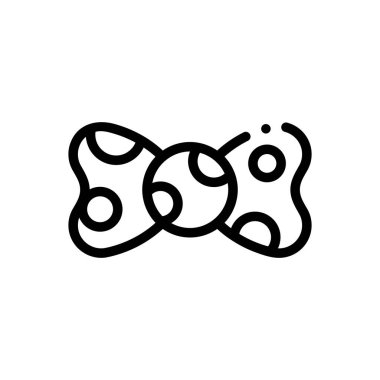 Palyaço ikonu. Beyaz Arkaplanda İnce Doğrusal Tasarım