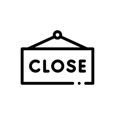 Simgeyi kapat. Beyaz Arkaplanda İnce Doğrusal Tasarım