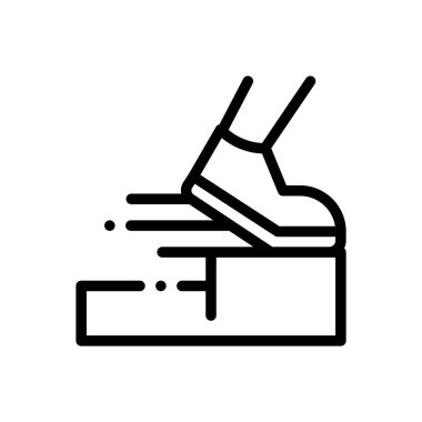 ikona tırman. Beyaz Arkaplanda İnce Doğrusal Tasarım