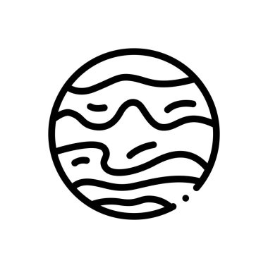 İklim simgesi. Beyaz Arkaplanda İnce Doğrusal Tasarım